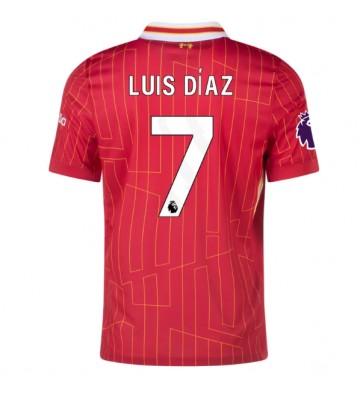 Liverpool Luis Diaz #7 Primera Equipación 2024-25 Manga Corta